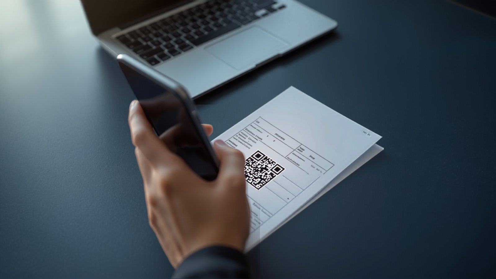 Escaneo del código QR de una factura Verifactu con el móvil